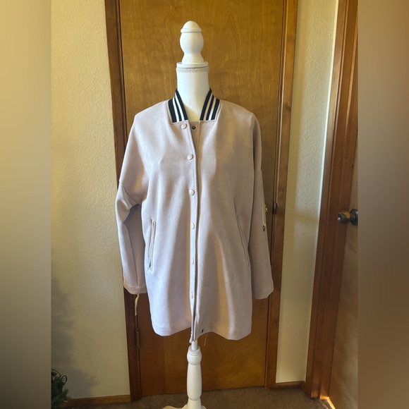 POL Women's Cream Lightweight Varsity Jacket - Picture 2 of 11